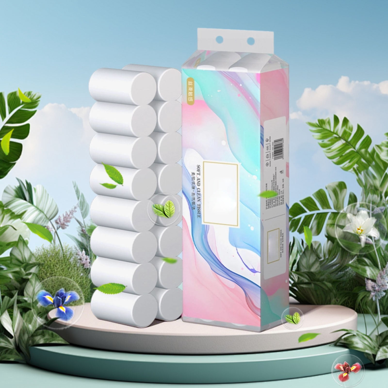 HUASHENG 16 Of Toilet Paper 4 Layer Toilet Paper Kitchen Paper Wooden Household Hand Towels Affordable Packaging