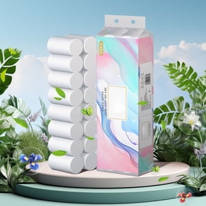HUASHENG 16 Of Toilet Paper 4 Layer Toilet Paper Kitchen Paper Wooden Household Hand Towels Affordable Packaging