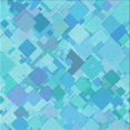 thumbnail image 1 of Ahgly Company Tapis d'Intérieur Lavable à la Machine, Carré, Transitionnel, Turquoise Vif Bleu, Tapis de Zone, 6 Pieds Carré, 1 of 7
