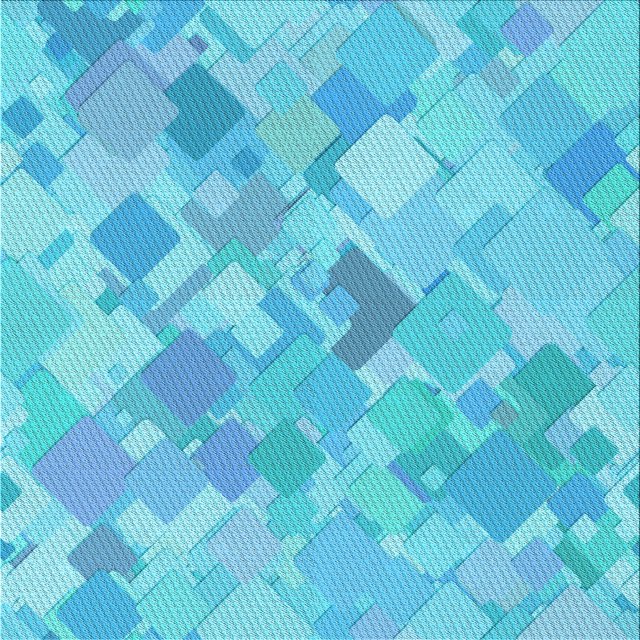 Ahgly Company Tapis d'Intérieur Lavable à la Machine, Carré, Transitionnel, Turquoise Vif Bleu, Tapis de Zone, 6 Pieds Carré