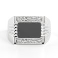 thumbnail image 1 of RYLOS Men's Rings 14K White Gold Designer Onyx Ring With Diamonds and  Black Onyx Rings For Men Size 10, 1 of 6