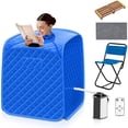 thumbnail image 1 of Costway Portable Steam Sauna w/ 9-gear Adjustable Temperature & Herbal Box Blue, 1 of 9
