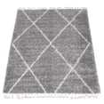 thumbnail image 4 of ECARPET Super Soft for Living Room & Bedroom Grammercy Losange Light Grey Shag, 4 of 9