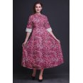 thumbnail image 2 of Bimba Robe-Chemise Mi-Mollet pour Femmes à Manches Roulées à Imprimé Floral Boutonnée - Xxx-Grand, 2 of 5