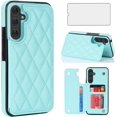 thumbnail image 1 of HCTian Phone Case for Samsung Galaxy A16 5G/4G Wallet Cover with Tempered Glass Screen Protector and Leather RFID Credit Card Holder Stand Slot Rugged Mobile Cell Accessories A 16 Women Men, 1 of 6