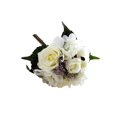 thumbnail image 1 of Xingzhi Artificial Flowers Bouquet Fake Hydrangea Heads Realistic Roses Party Home Decorative Table Wedding Display Decoration White, 1 of 6