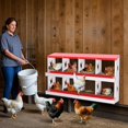 thumbnail image 3 of Chicken Nesting Box, 8 Compartment Metal Chicken Nesting Boxes for Chicken Coop, Easy Egg Collection, Easy Cleaning, Chicken Laying Boxes for Hens, Red, 3 of 7