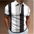 thumbnail image 2 of HKEJIAOI Men's Shirts Short Sleeve Performance Slim Fit Zip T-Shirts for Sports, 2 of 5