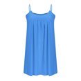 thumbnail image 4 of Pyjama pour Femmes Zeophrasy Nuisette pour Femmes avec Poches Chemises de Nuit Sans Manches Tenue de Nuit Chemise de Nuit à Plis devant Col Rond Robe de Nuit Clearacne Moins de 5, 4 of 6