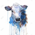 thumbnail image 3 of jersey Aquarelle Vache - Toile 36"x36 Pouces - Impression sur Demande, 3 of 5