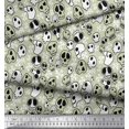 thumbnail image 3 of Soimoi Velvet Fabric Crossbone & Skull Halloween Fabric Prints by Yard 58 Inch Wide, 3 of 3