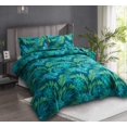 thumbnail image 2 of Bedspread Coverlet Set Queen Size Quilts Bedding Leaves Quilts Spring Summer Lightweight Bedding Reversible Quilts Bedspread Home Quilts Tropical Green Palm Tree Leaf Print Bedspread with Pillow Shams, 2 of 5
