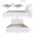 thumbnail image 4 of Nexera Paris Queen Storage Bed and Headboard, White, 4 of 8