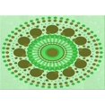 thumbnail image 1 of Ahgly Company Machine Washable Indoor Rectangle Transitional Green Area Rugs, 2' x 5', 1 of 7