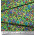 thumbnail image 3 of Soimoi Rayon Fabric Aster Flower Printed Fabric 1 Yard 42 Inch Wide, 3 of 3