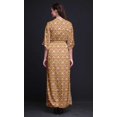 thumbnail image 2 of Bimba Robe Longue Maxi en Rayonne à Imprimé Floral de Quart de Feuille et de Nénuphar pour Femmes avec Fente Latérale - X-Grand, 2 of 6