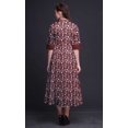thumbnail image 4 of Bimba Robe-Chemise Mi-Mollet pour Femmes à Manches Retroussables à Imprimé Floral Boutonnée - Très Petit, 4 of 5