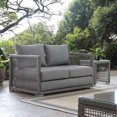 thumbnail image 1 of Modway Aura Modern Rattan & Fabric Outdoor Patio Loveseat in Gray, 1 of 9