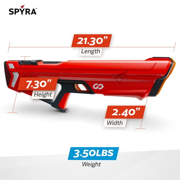 SPYRA Electric Water Blaster, Outdoor LED Squirt Toy Game, SpyraGO