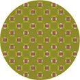 thumbnail image 1 of Ahgly Tapis Rond Lavable en Machine Intérieur Transitionnel Jaune Foncé Vert, 4 Pieds Rond, 1 of 7
