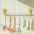 thumbnail image 1 of Nilvkv Suction Cup Hook Rack Punch Free Kitchen Pole with Hook Bathroom Storage Rack Bath Towel Storage Rack Behind The Door Clothes Hook, 1 of 6