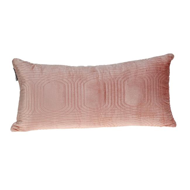 HomeRoots 402889 Coussin Lombaire Matelassé en Velours Rose