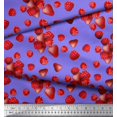 thumbnail image 3 of Soimoi Silk Fabric Raspberry,Strawberry & Cherry Fruits Print Fabric by Yard 42 Inch Wide, 3 of 3