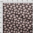 thumbnail image 3 of oneOone Tissu Polyester Spandex Marron Floral Rétro Projets de Couture Tissu Imprimé au Mètre 56 Pouces de Large, 3 of 5