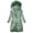 Mint Green, variant on LOVZFMLL Winter Jackets for Women Fashion Woman Lengthened And Thickened Medium Hooded Length Down Coat Jacket