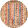 thumbnail image 1 of Ahgly Company Tapis d'Intérieur Ronds Abstraits Brun Chocolat, Tapis de Zone Abstraits, 7 Pieds Rond, 1 of 6