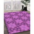 thumbnail image 3 of Ahgly Company Machine Washable Indoor Rectangle Transitional Magenta Pink Area Rugs, 5' x 7', 3 of 7