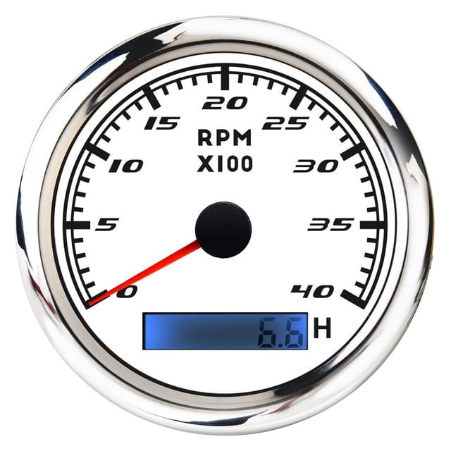 6000 RPM Tachometer Gauge With Red Backlight 3K 4K 7K 8K RPM Digital Tacho Meter Sensor 85mm stainless steel 316 bezel Gauges ,Easy to Calibrate