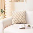 thumbnail image 3 of Aodebiao Easter Faux Weaving Snowflake Velvet Solid Color Pillow Office Sofa Lumbar Support Pillow Bedside Support Pillowcase Cushion for Couch Sofa Bedroom Patio Balcony, 3 of 7