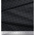 thumbnail image 2 of Soimoi Black Modal Satin Fabric Snow Flakes Floral Print Fabric by the Yard 42 Inch Wide, 2 of 3