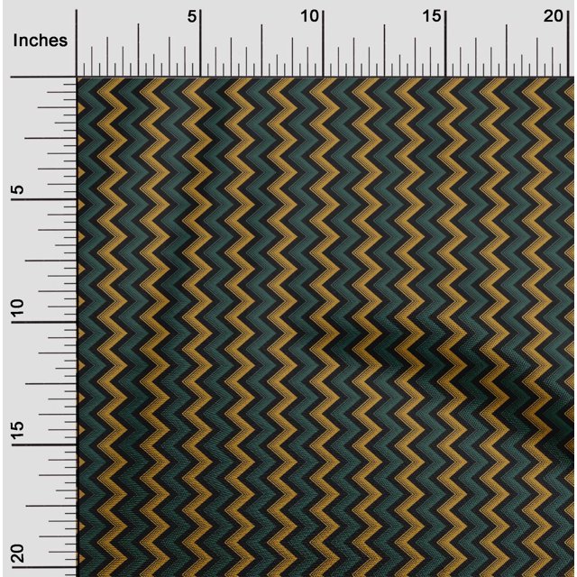 oneOone Cotton Flex Fabric Chevron Geometric Printed Craft Fabric BTY 40 Inch Wide
