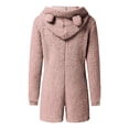 thumbnail image 4 of Combinaison pour Femmes Combinaison pour Femmes à Manches Longues à Capuche Pyjama Combinaison Décontractée d'Hiver Chaude Combinaison de Nuit Salopette Combinaison pour Femmes en Liquidation, 4 of 5