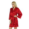 thumbnail image 4 of Bimba Robe Courte en Satin pour Femmes Préparation Demoiselle d'Honneur Kimono Manches Couverture, 4 of 7