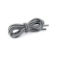 thumbnail image 2 of INSPIRE CHIC Unisex Round Rope Dual Colored Striped 1/5 Thick Boot Shoelace 90cm / 35.43" White Gray, 2 of 4