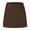 Brown, variant on Elvqul Womens Skirt Summer Mini Skirt A-Line Elastic Waisted White Solid Slim Short Skirt for Women