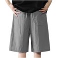 thumbnail image 3 of Diufon Men's Athletic Shorts Cotton Linen Drawstring Waisted Outdoor Sport Shorts Spring Summer Shorts with Pockets, 3 of 5