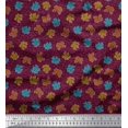 thumbnail image 1 of Soimoi Velvet Fabric Coral Ocean Printed Fabric 1 Yard 58 Inch Wide, 1 of 2