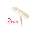 thumbnail image 3 of INSPIRE CHIC Unisex Solid Color Flat 0.4'' Wide Ribbon Shoelaces 2 Pairs 90cm/35.4" Pale Pink, 3 of 6