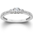 thumbnail image 1 of 1/2ct Three Stone Round Diamond Engagement Ring 14K White Gold, 1 of 2