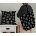 thumbnail image 5 of Soimoi Black Poly Georgette Fabric Snow Flakes Floral Print Sewing Fabric Yard 52 Inch Wide, 5 of 5
