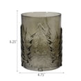 thumbnail image 2 of Holiday Time Indoor 6.25" Brown Glass Christmas Candle Holder with Tree Texture, 2 of 5