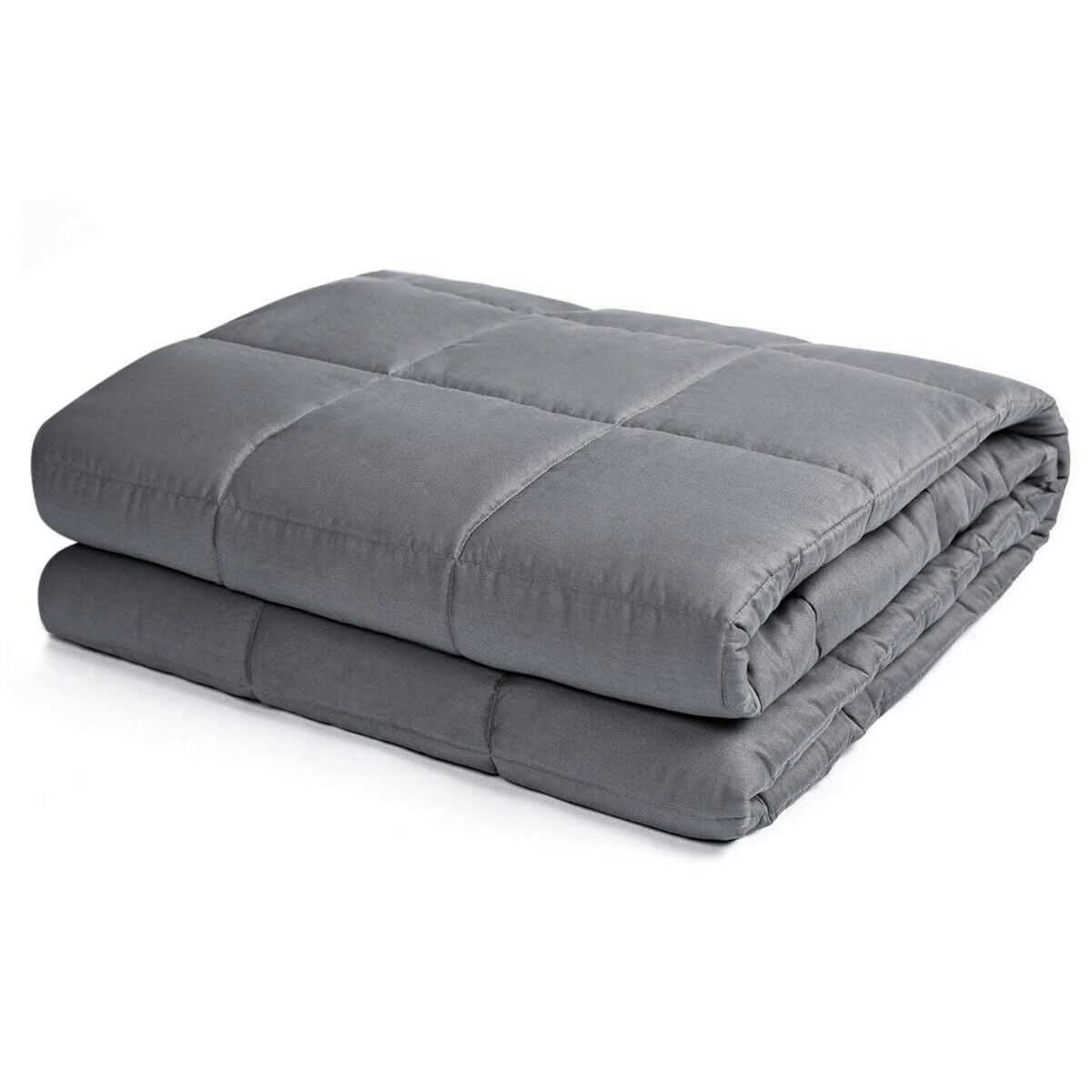 Gymax 17lbs Weighted Blankets Queen Size Cotton w/ Glass Beads