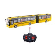 Xuanheng Remote Control Car 1/32 RC Cars 27MHz Rechargeable Remote Control School Bus yellow long