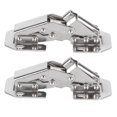 thumbnail image 3 of Buffer Hinge, 2Set 104x44x40mm Nickel Plating Bridge Hinge With Screws For Bookcases For Wardrobe Furniture For Closet Cabinet, 3 of 8