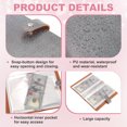 thumbnail image 3 of Uxcell 100 Envelope Challenge Binder, A6 PU Leather Savings Challenges Book with Envelopes Money Saving Binder with Horizontal Insert for Office Budgeting Saving Expense, Black(Glitter), 3 of 7