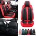 thumbnail image 4 of Maidao 2pcs Front Seat Covers for FIAT for Panda 2011-Present 2 Seats Leather Airbag Compatible Water Resistant Front Set Cushion Protector Black and Red, 4 of 8